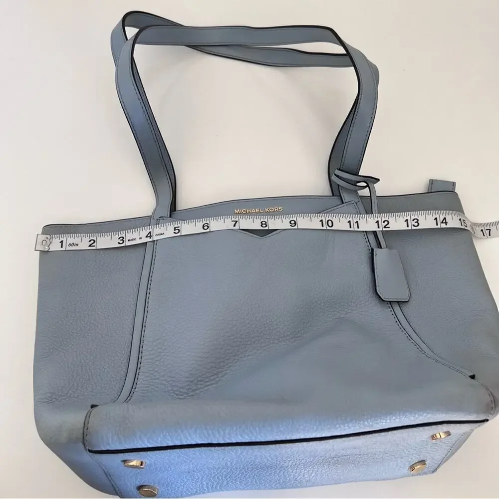 Michael Kors Whitney Pebbled Leather Tote Pale Blue‎